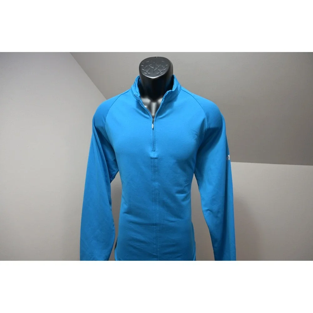 Adidas Quarter Zip Golf Jacket Pullover Mens Medium Blue Long Sleeve Excellent